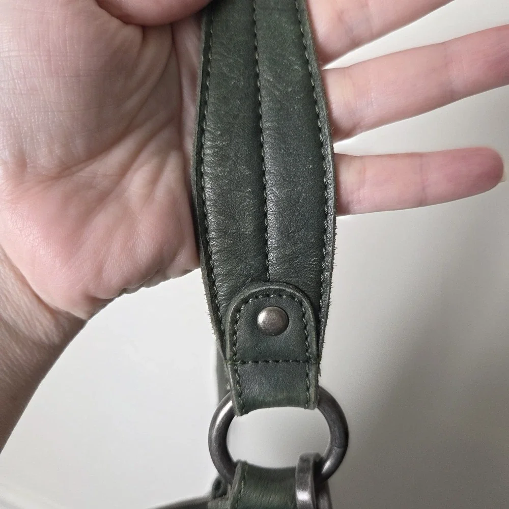 Vilenca Holland Green Leather Hobo Bag‎ Tassle Crossbody Purse